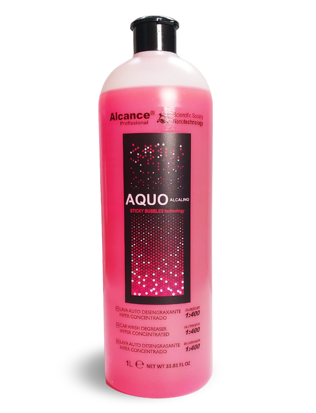 AQUO Lava Autos Desengraxante Hiper Concentrado 1:400 1L Alcance