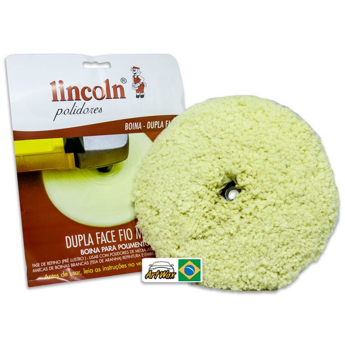Boina Dupla Face Fio Macia 8" Amarela  320171 Lincoln