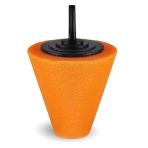 Cone de Espuma Laranja Média para Polimento Drill Kers