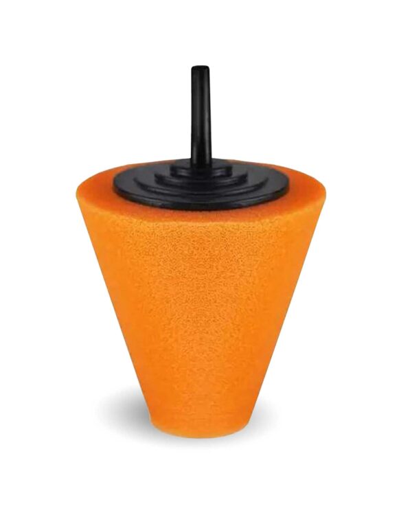 Cone de Espuma Laranja Média para Polimento Drill Kers