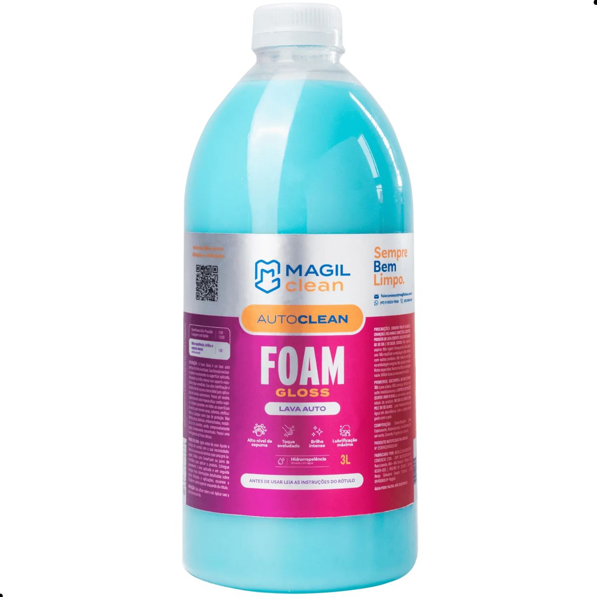 Foam Gloss Lava Autos Premium Hidrorrepelente 3 L Magil Clean