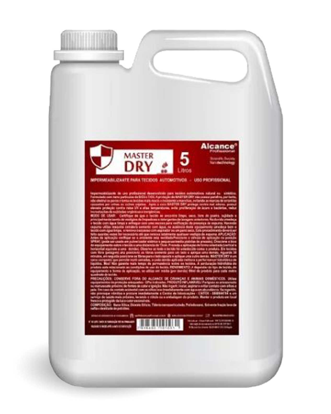 Impermeabilizante Tecido Master Dry  Seca Rapido Alcance 5l