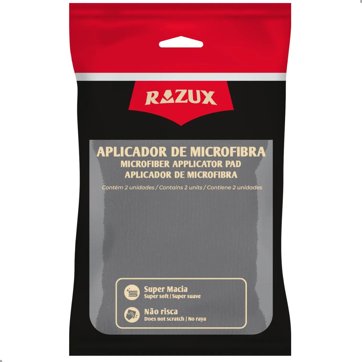 Kit 02 Aplicador de Microfibra Para Detalhamento Super Macia Razux