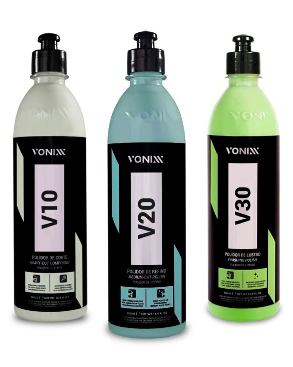 Compostos Polidores V10 V20 V30 Vonixx Kit 3 Unidades