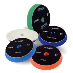Kit de Boinas Voxer Corte Pesado Médio Refino e Lustro 5" Vonixx 5 Unidades