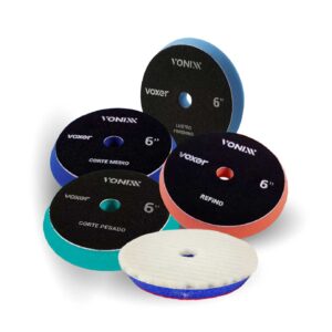 Kit de Boinas Voxer Corte Pesado Médio Refino e Lustro 6" Vonixx 5 Unidades