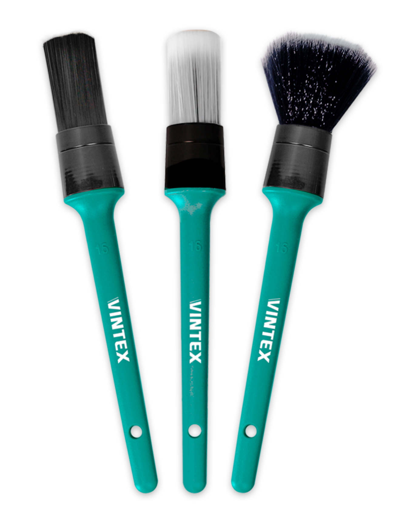 Kit de Pincéis Detalhamento Vintex 3 Unidades -  Macio Médio e Super Macio