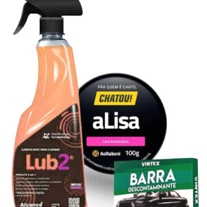 Descontaminação e Proteção de Pintura Para Autos Kit 3 itens