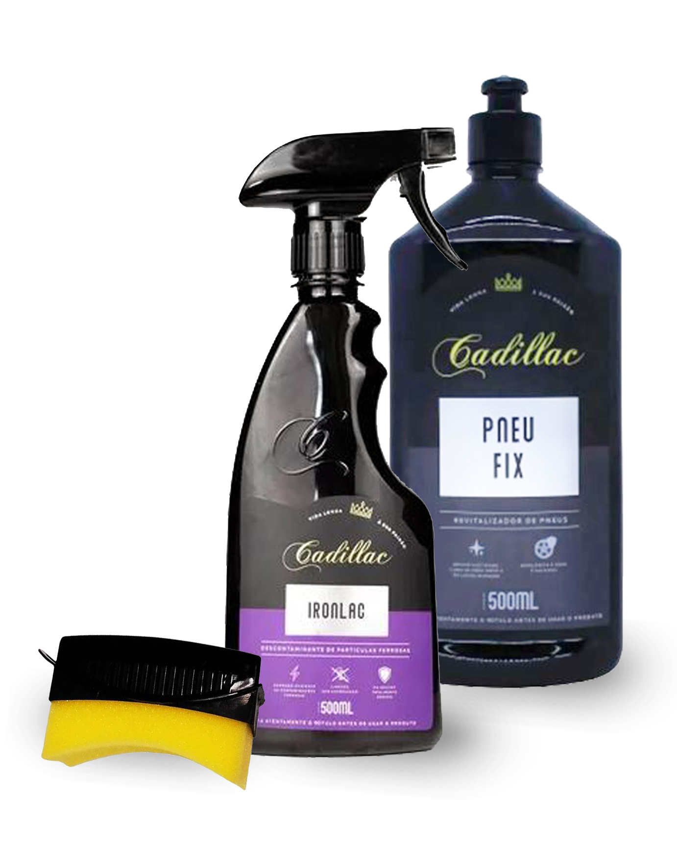 Descontaminante Para Rodas e Gel Para Pneus Pretinho Kit 3 Unidades