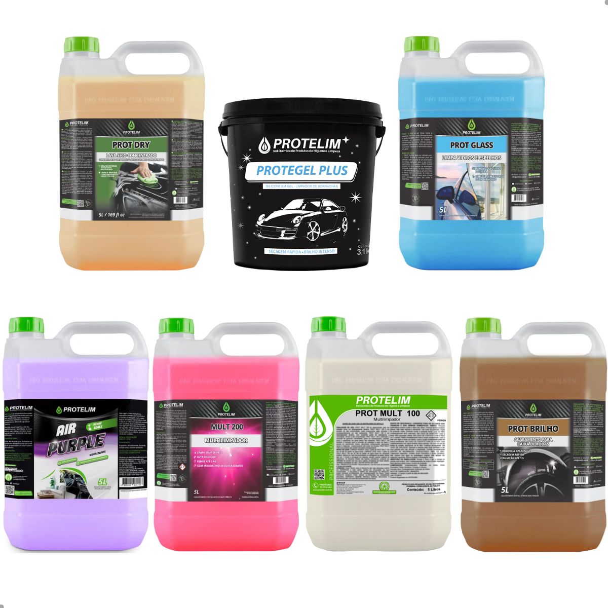 Kit Lavagem a Seco Profissional Alto Rendimento Protelim