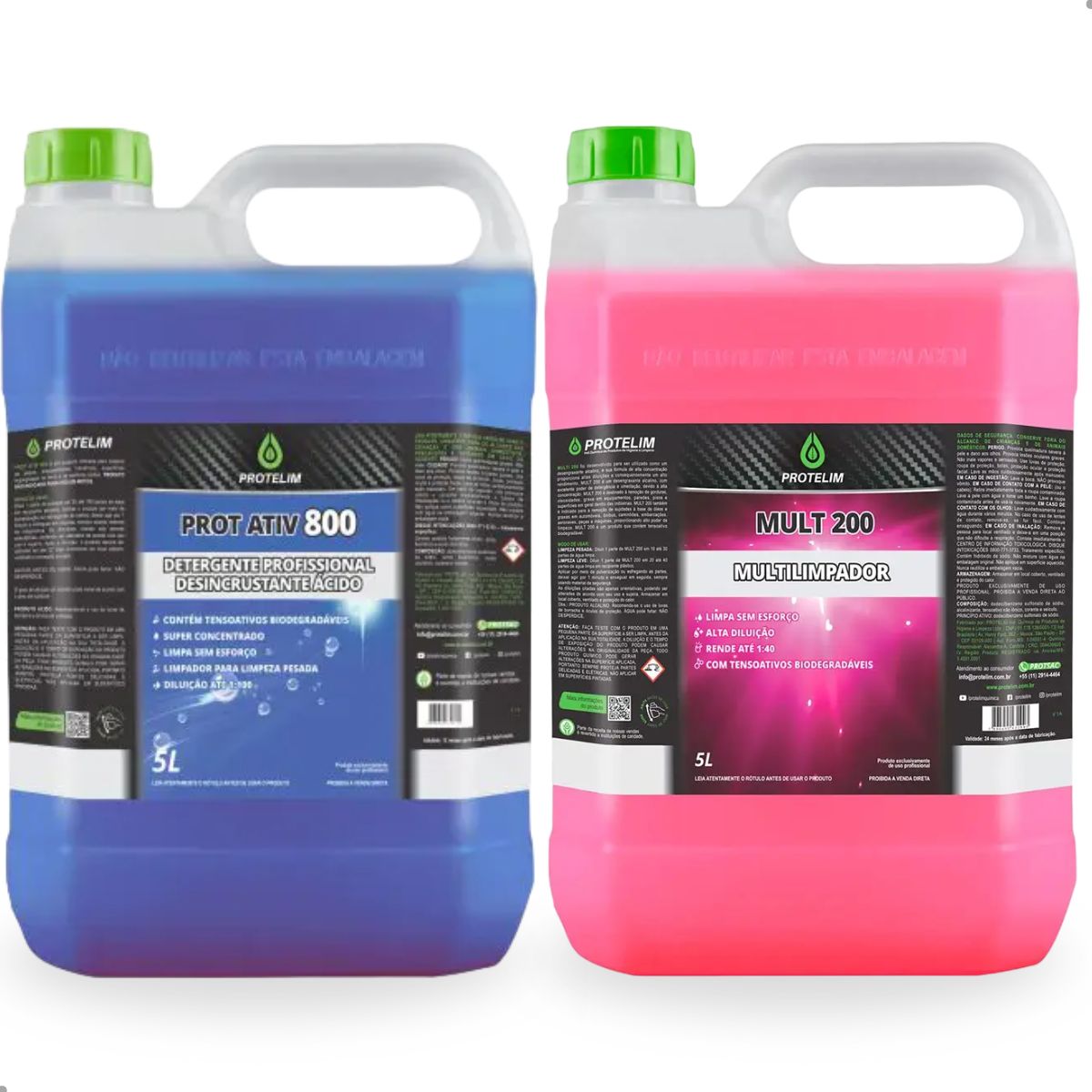 Kit Lavagem Automotiva Convencional Limpeza Pesada 5L Protelim