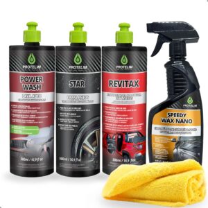 Kit Lavagem, Proteção e Revitalização Automotiva Protelim
