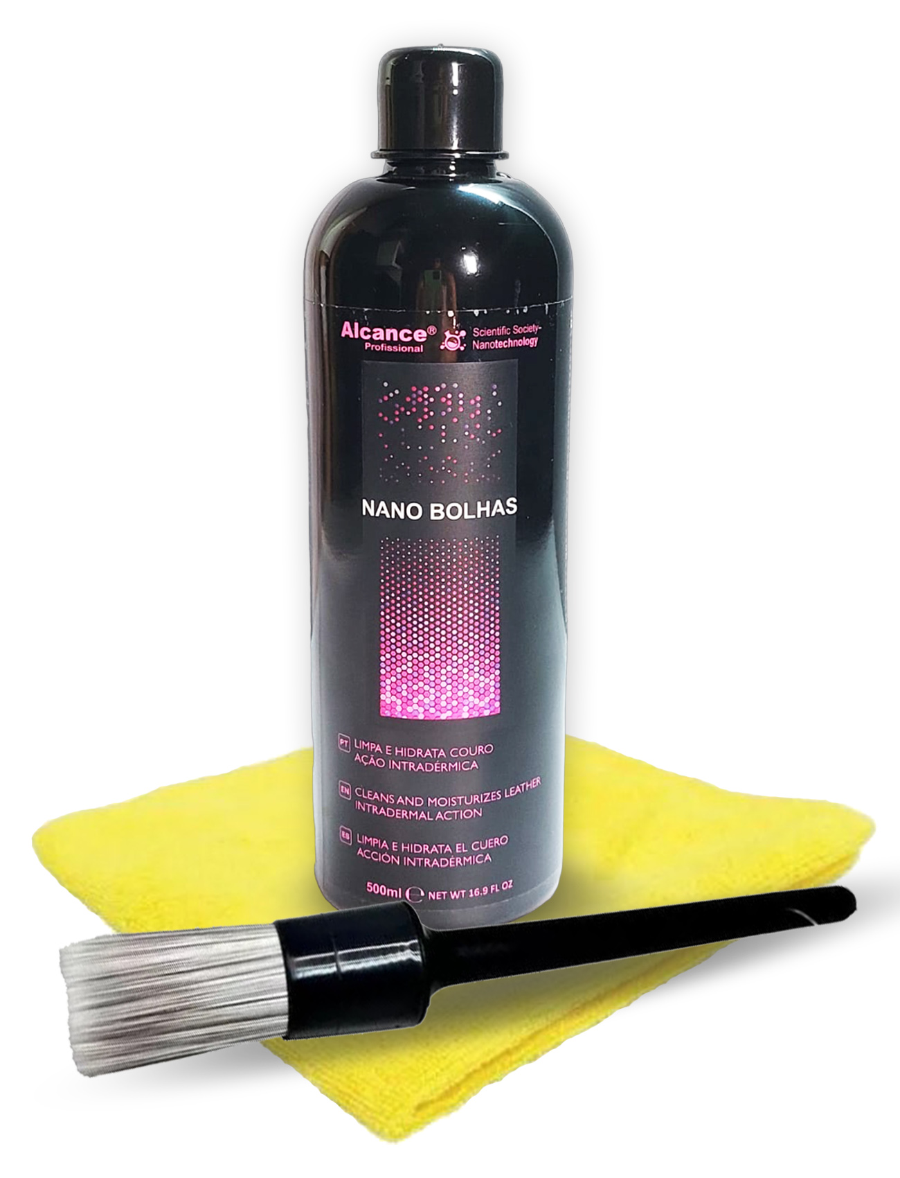 Kit Limpa e Hidrata Couro Nano  Bolhas Alcance