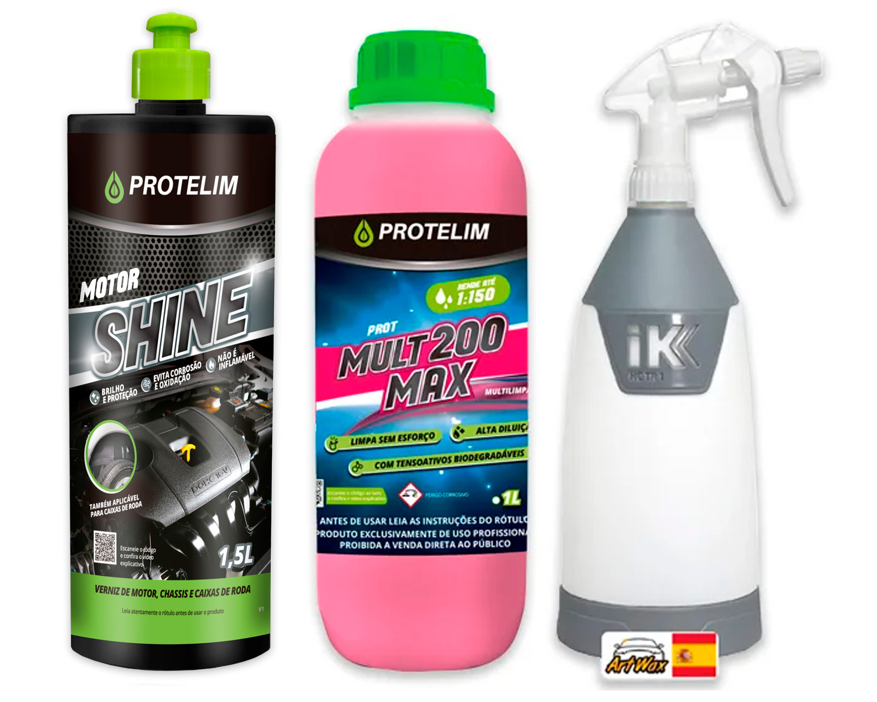 Limpeza e Conservação de Motor Protelim Kit 3 Unidades