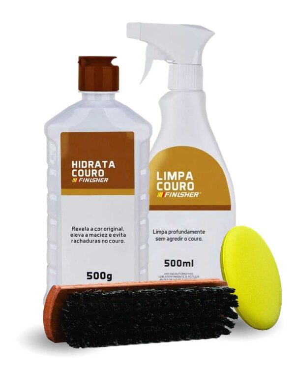 Limpeza e Hidratação de Couro Finisher Kit 4 Unidades