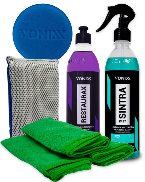 Kit Limpeza e Proteção dos Plásticos Vonixx