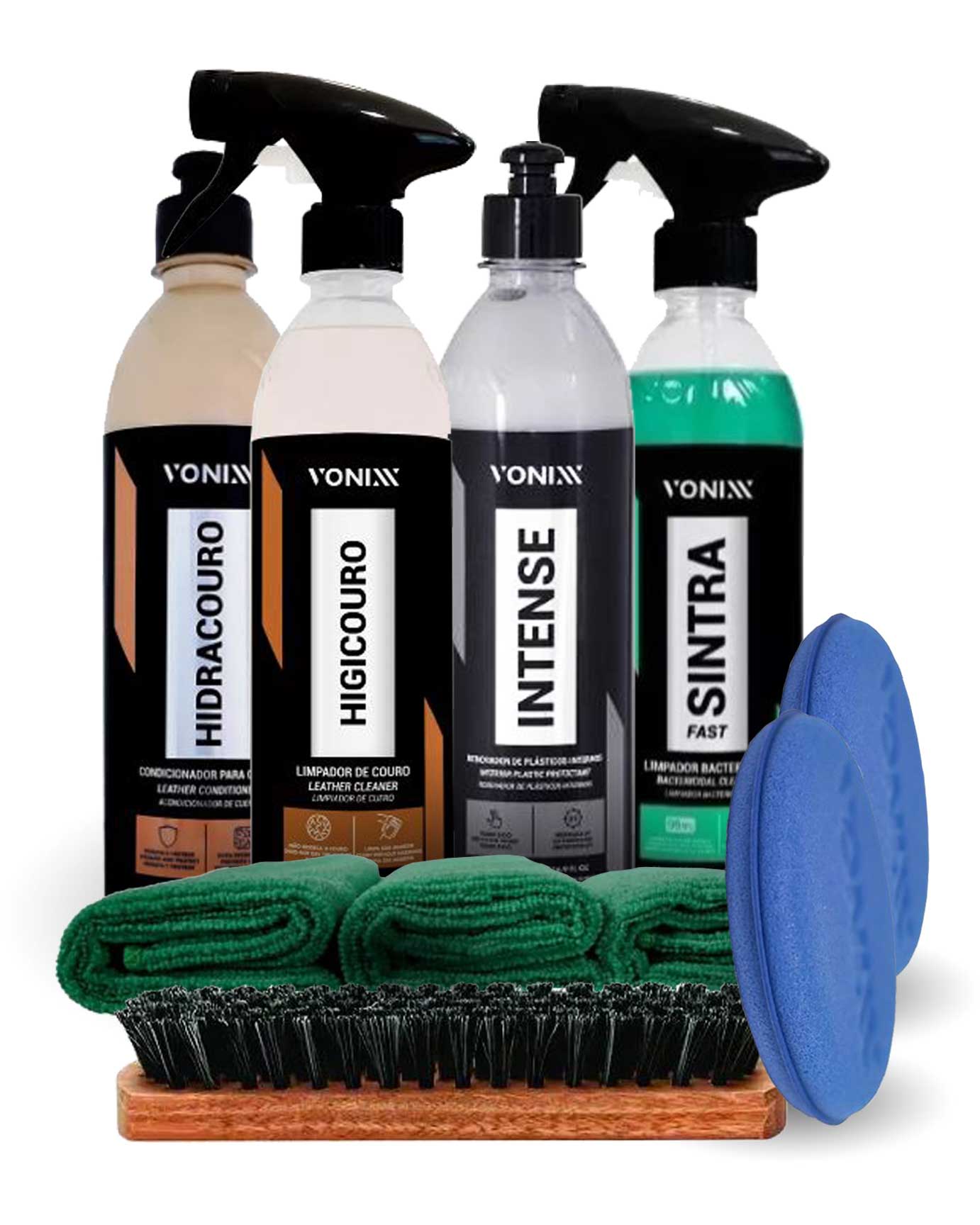 Kit Limpeza e Proteção Interna Plásticos e Couro