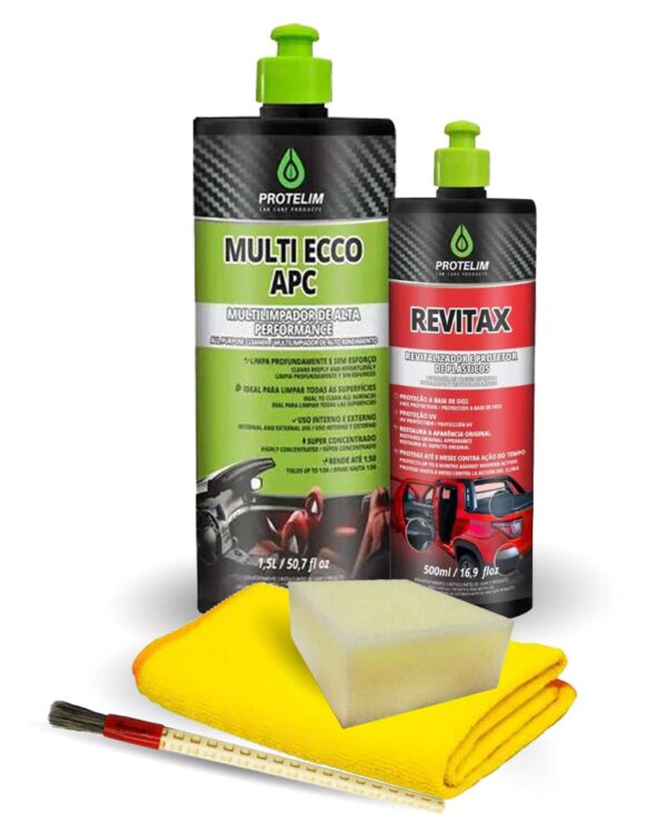 Limpeza e Restauro de Plásticos Protelim Kit 5 Unidades