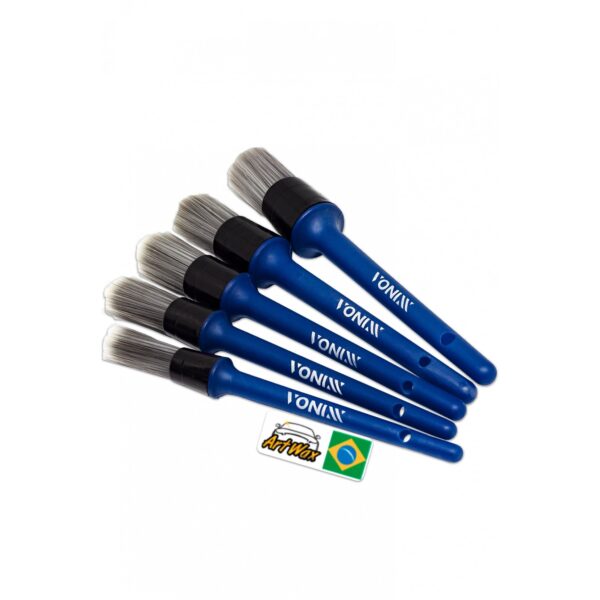 Pincéis Para Detalhamento Interno Kit 5 Peças Vonixx