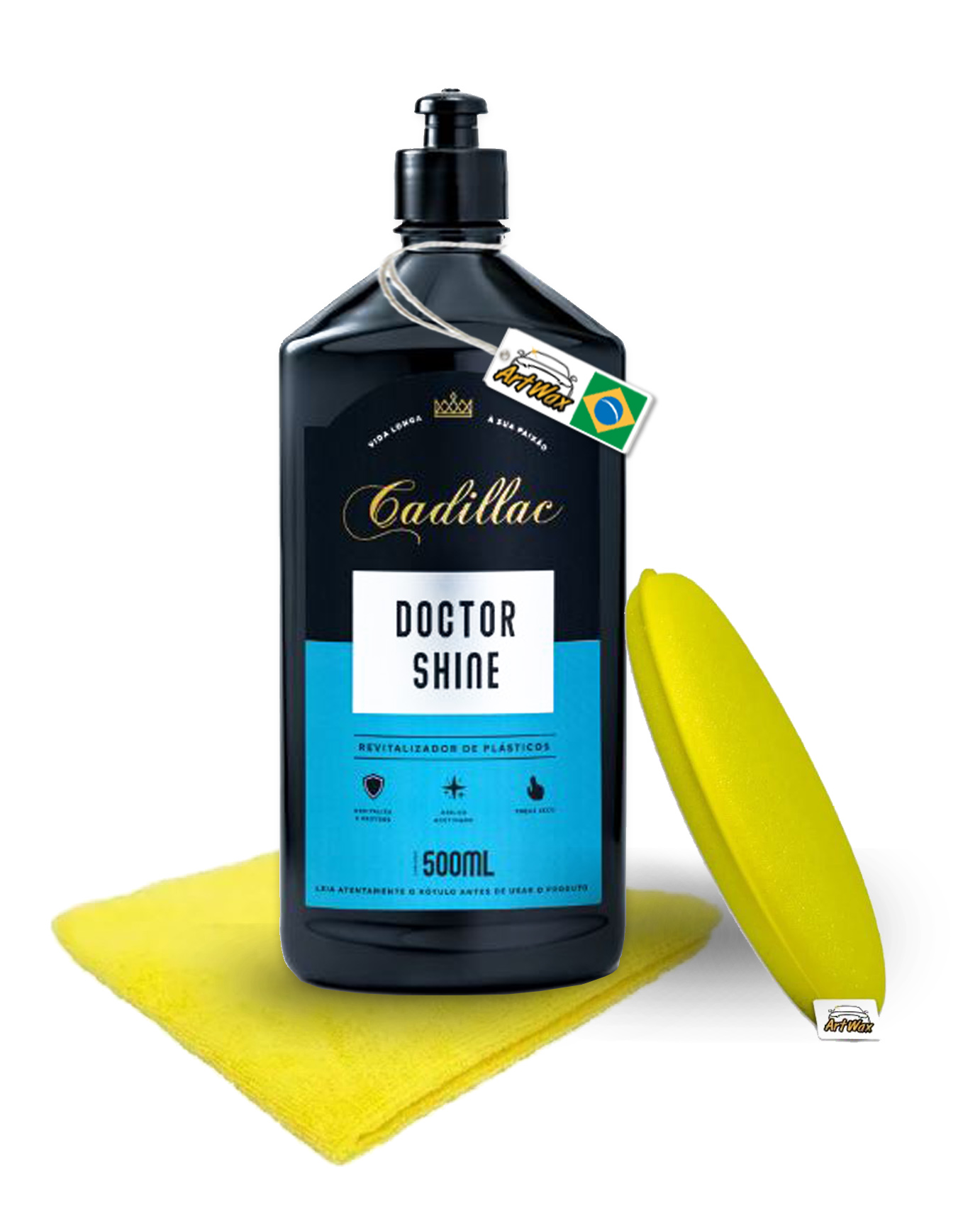 Revitalizador de Plásticos e Borrachas Cadillac Kit 3 Unidades