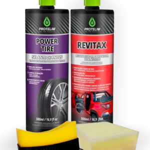 Revitalizador Plásticos e Hidratação de Pneus Protelim Kit 4 Unidades