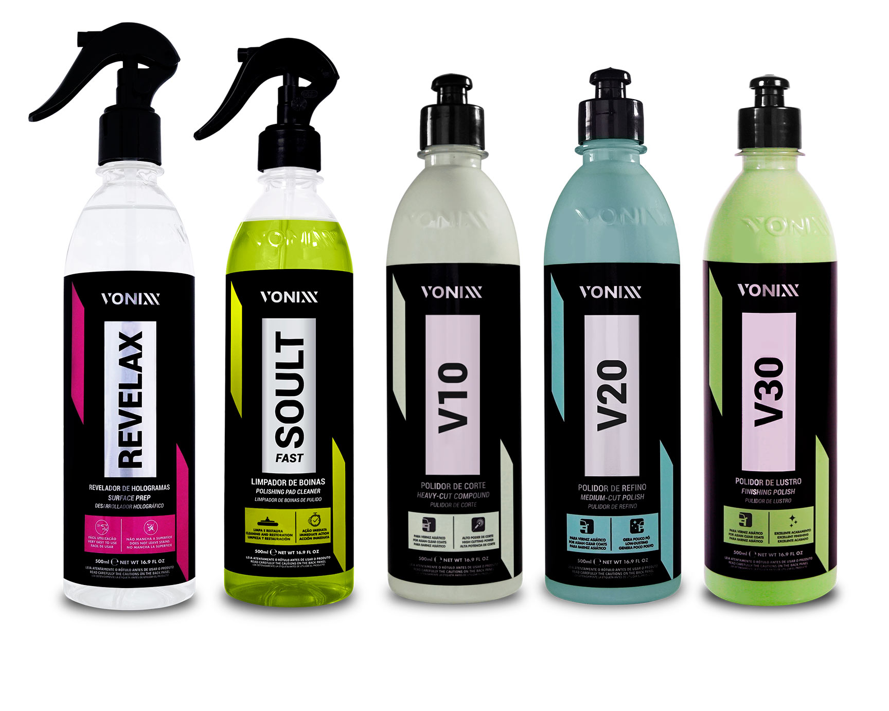 Kit Vonixx Compostos V10 V20 V30 + Revelax e Soult Fast Limpa Boinas