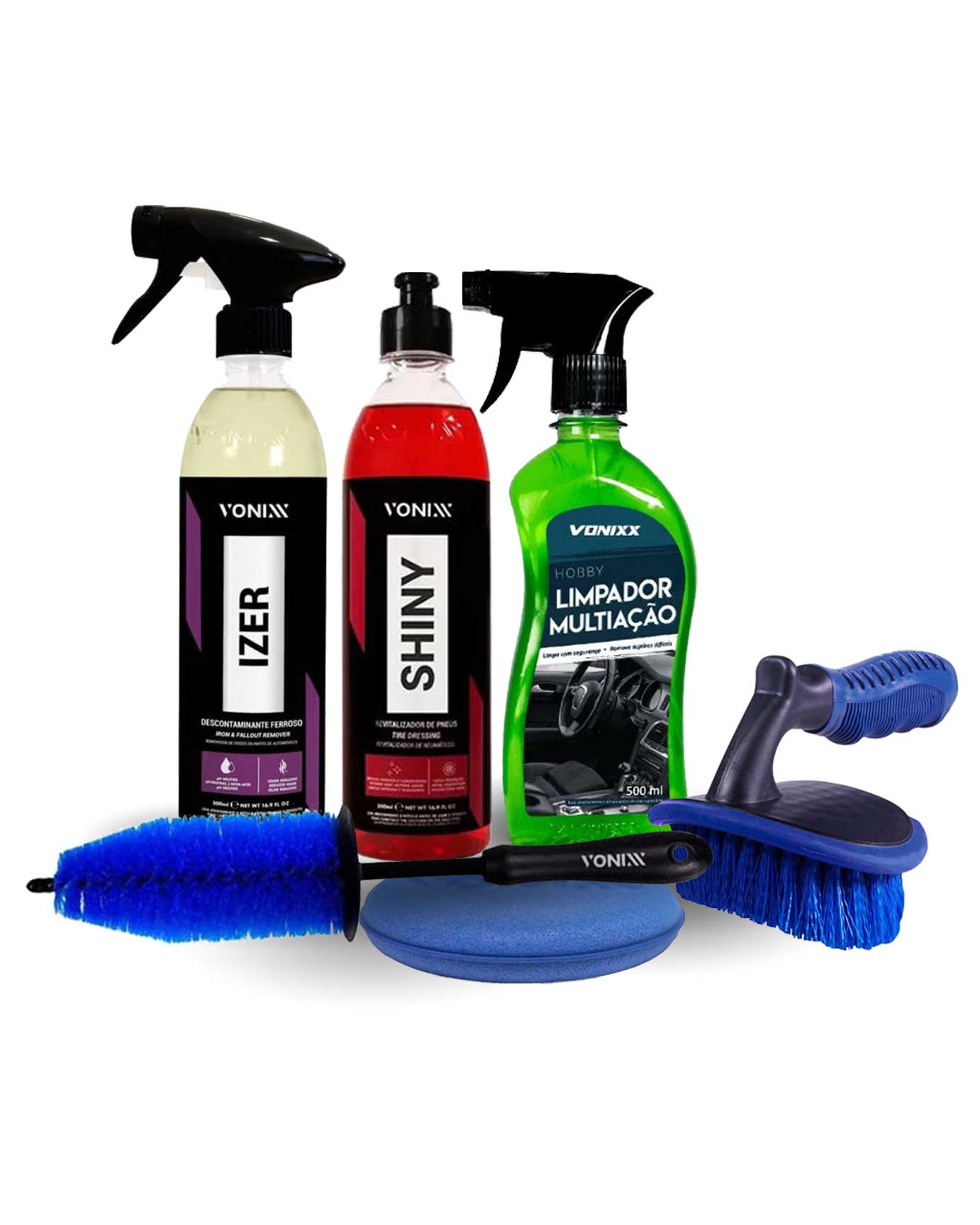 Limpeza e descontaminação Ferrosa Rodas e Pneus Vonixx Kit 6 Unidades