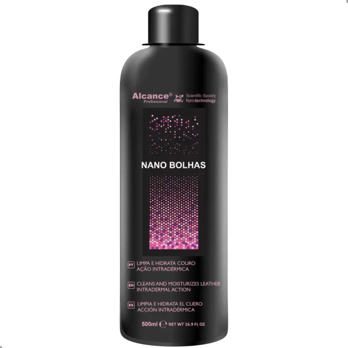 Nano Bolha de Oxigênio 2 em 1 Limpa e Hidrata Couro e Sintéticos Alcance 500ml