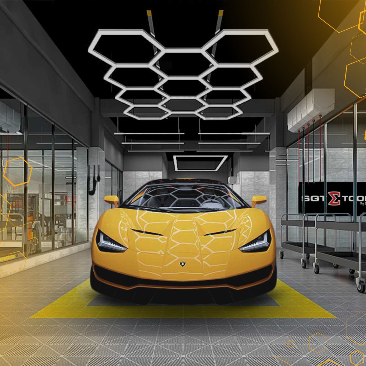 Painel de Led Colmeia 11 Células Bivolt 110V/220V 230W Sigma