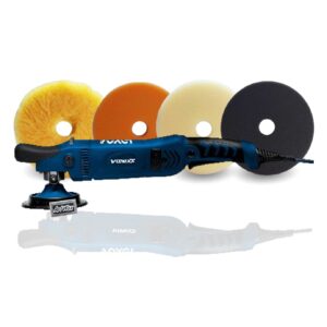 Politriz Rotativa Voxer 127mm 1050w 220V Vonixx + Jogo de Boinas Artwax Kit 5 Unidades