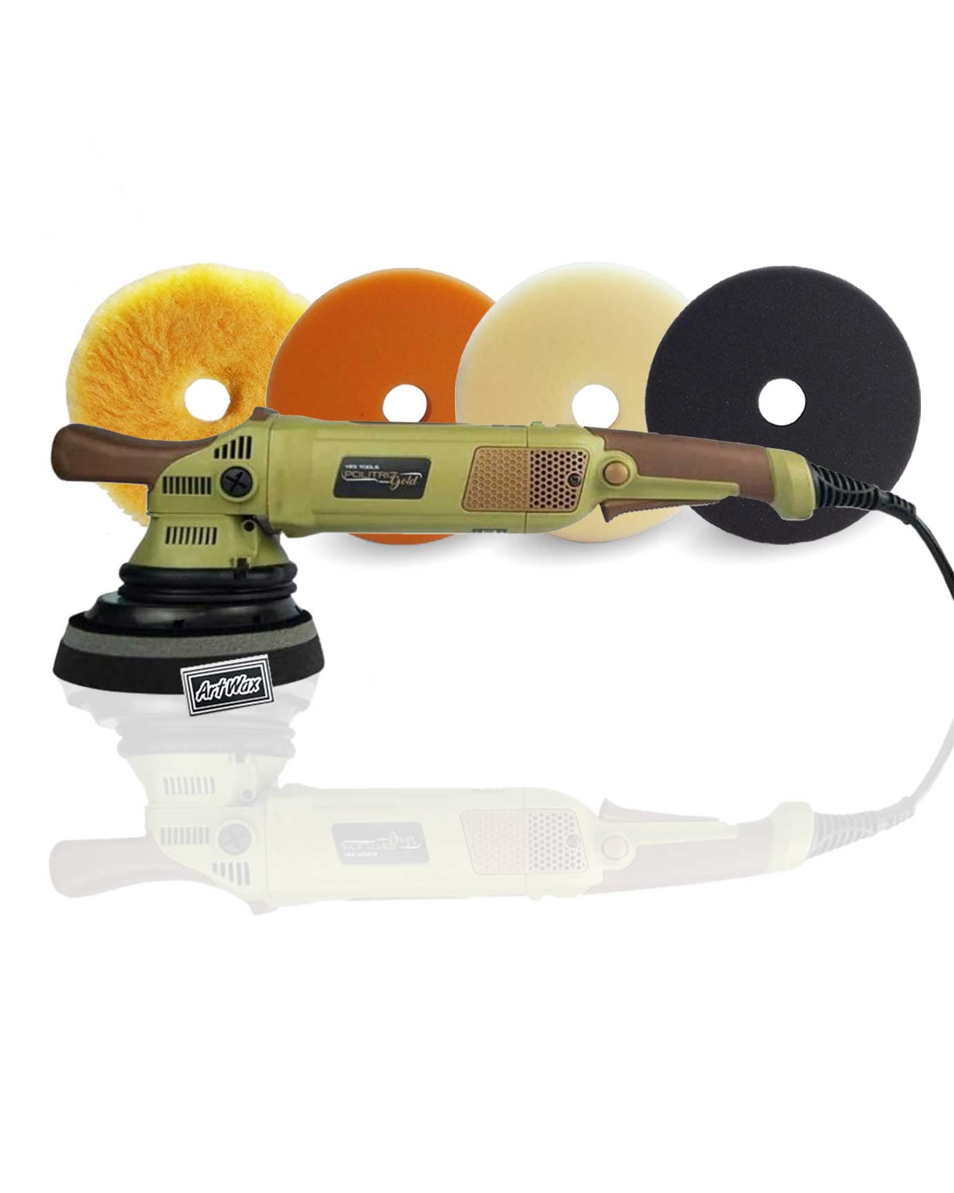 Politriz Roto Orbital Gold Yes Tools 15mm 110v Kers + Jogo de Boinas Artwax 5" Kit 5 Unidades