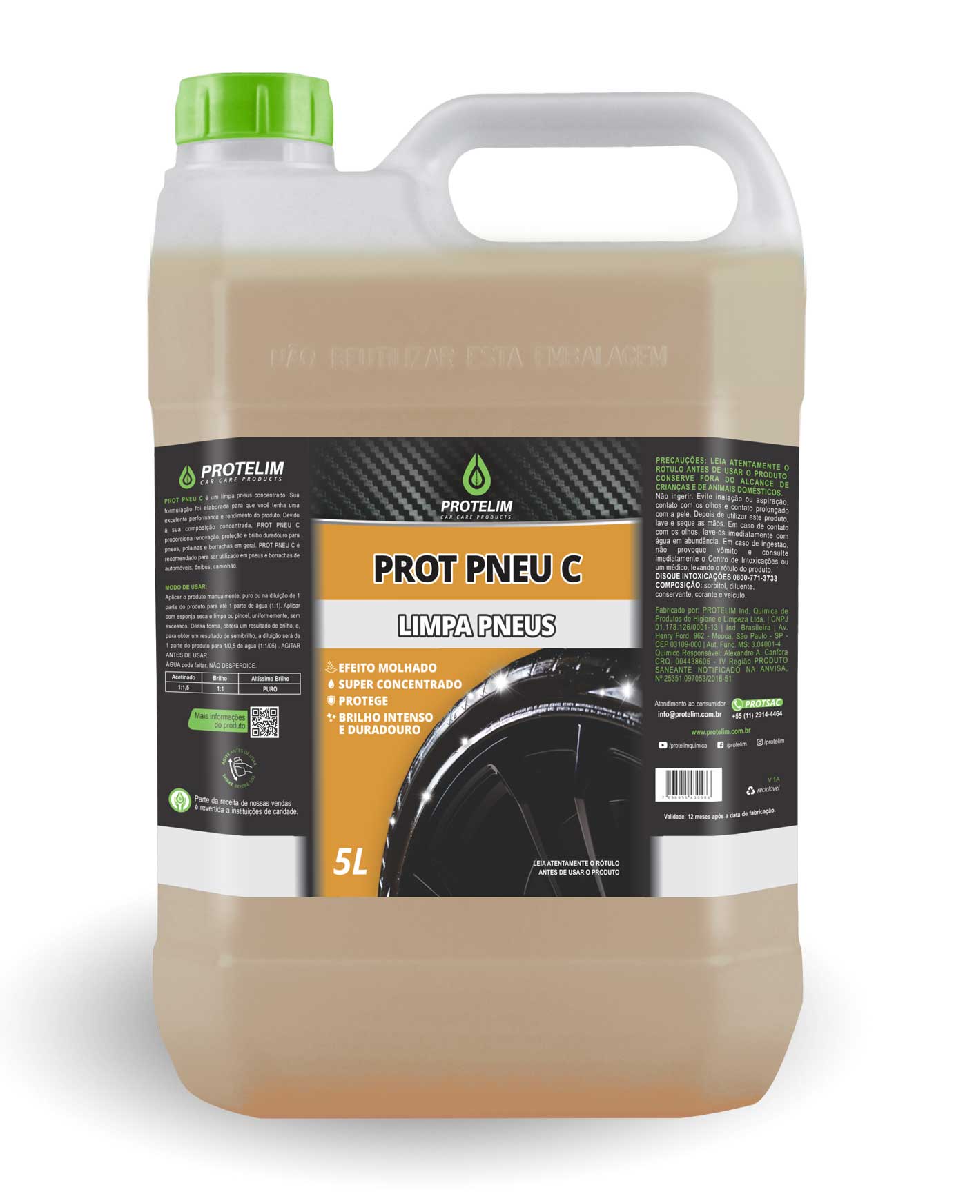 Prot Pneu C Gel de Pneu Concentrado 5L Protelim