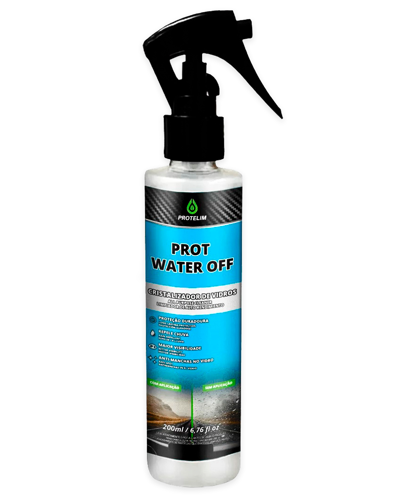 Prot Water Off Cristalizador de Vidros Pronto Uso Protelim 200ml