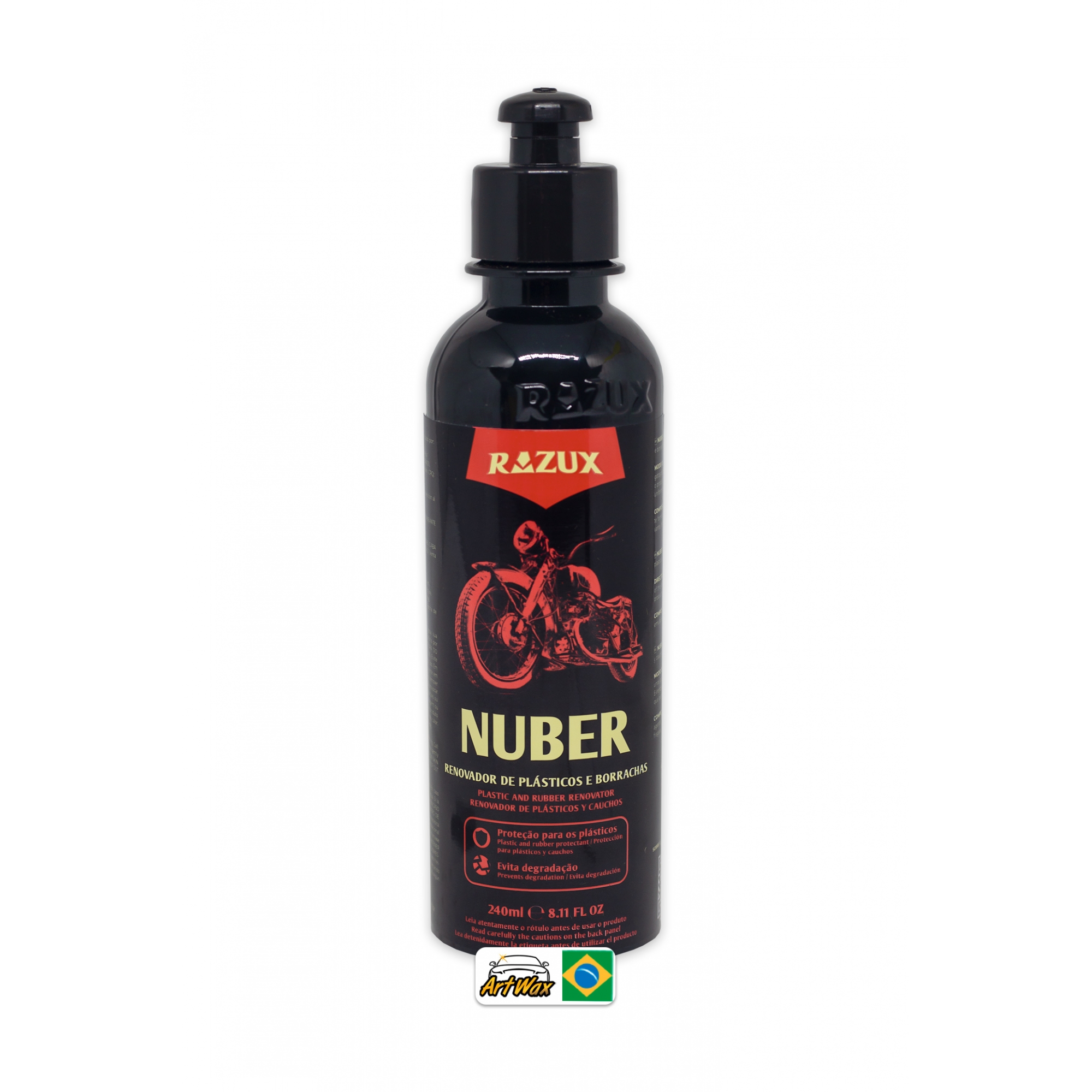 Nuber Renovador e Protetor de Plásticos e Borrachas Razux 240ml