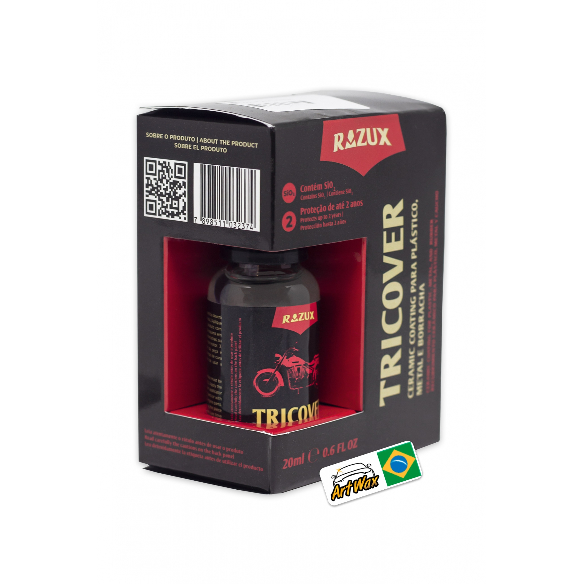Tricover Ceramic Coating Plásticos Metal e Borrachas a Base de SiO2 Razux 20ml