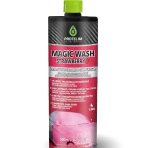 Shampoo Colorido Com Aroma Magic Wash Strawberry Protelim 500 ml