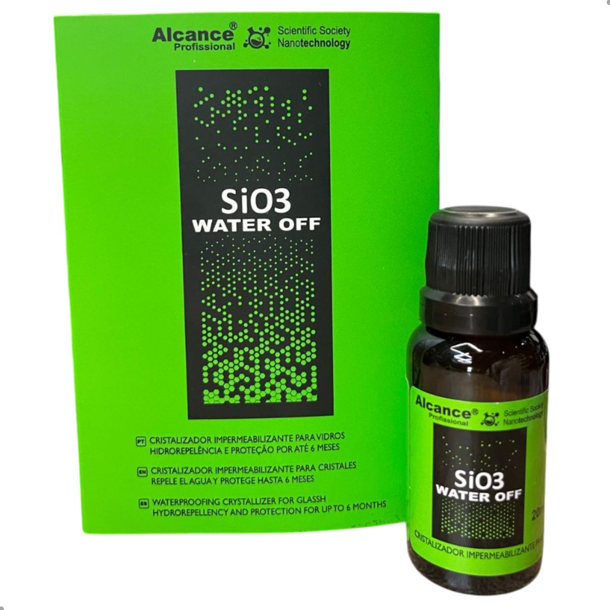 SiO3 Water Off Cristalidazor De Vidros Impermeabilizante Hidrorrepelente 20 Ml Alcance