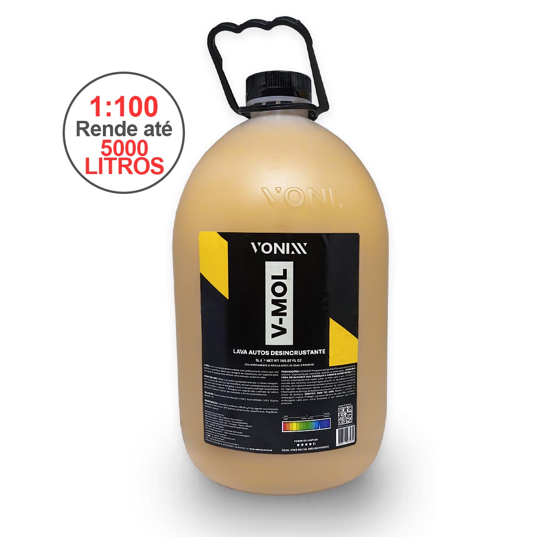 V-Mol 5L - Lava Autos Desincrustante Ultra Concentrado Vonixx