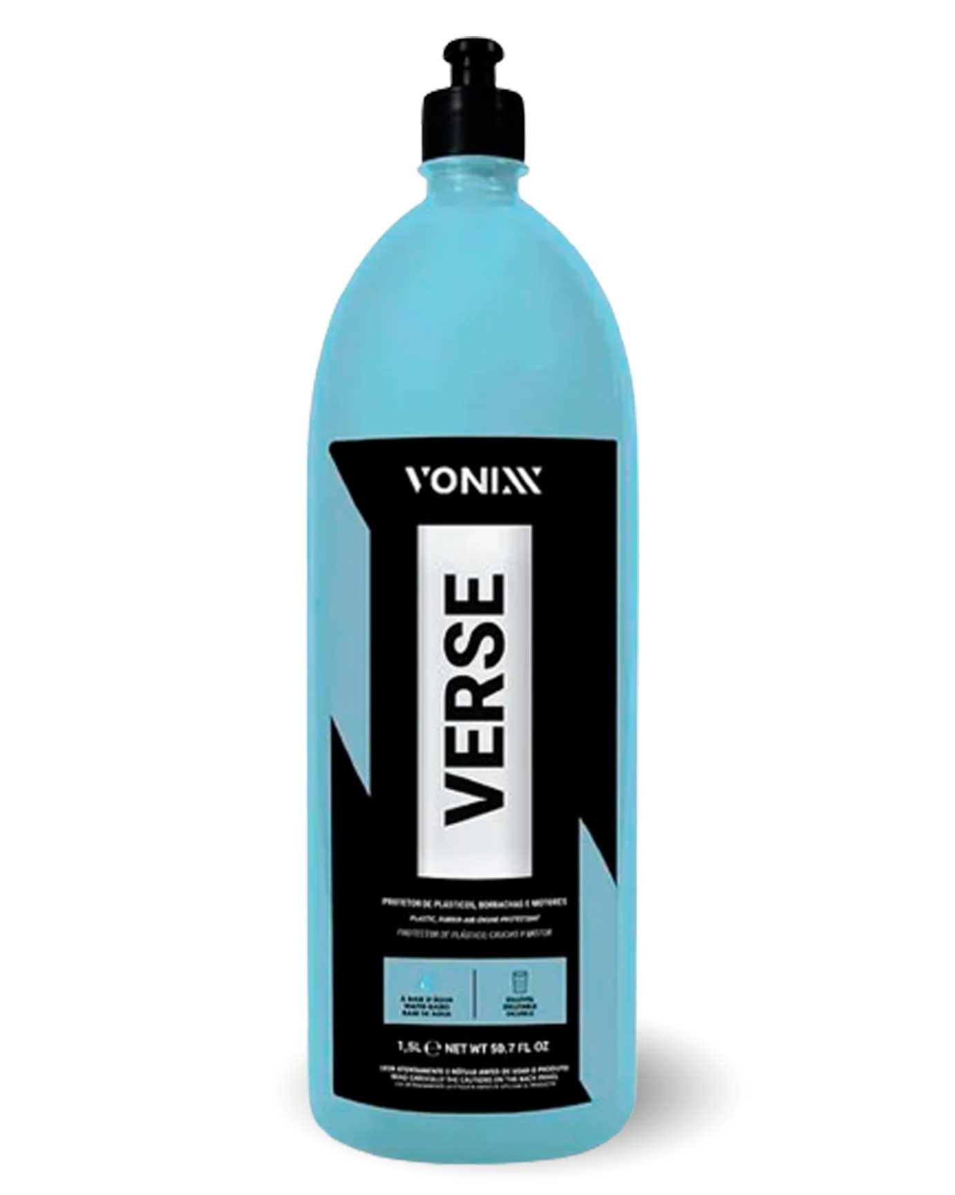 Verse 1.5L - Renovador de Plásticos Borrachas e Superfícies Metálicas Concentrado - Interno e Externo