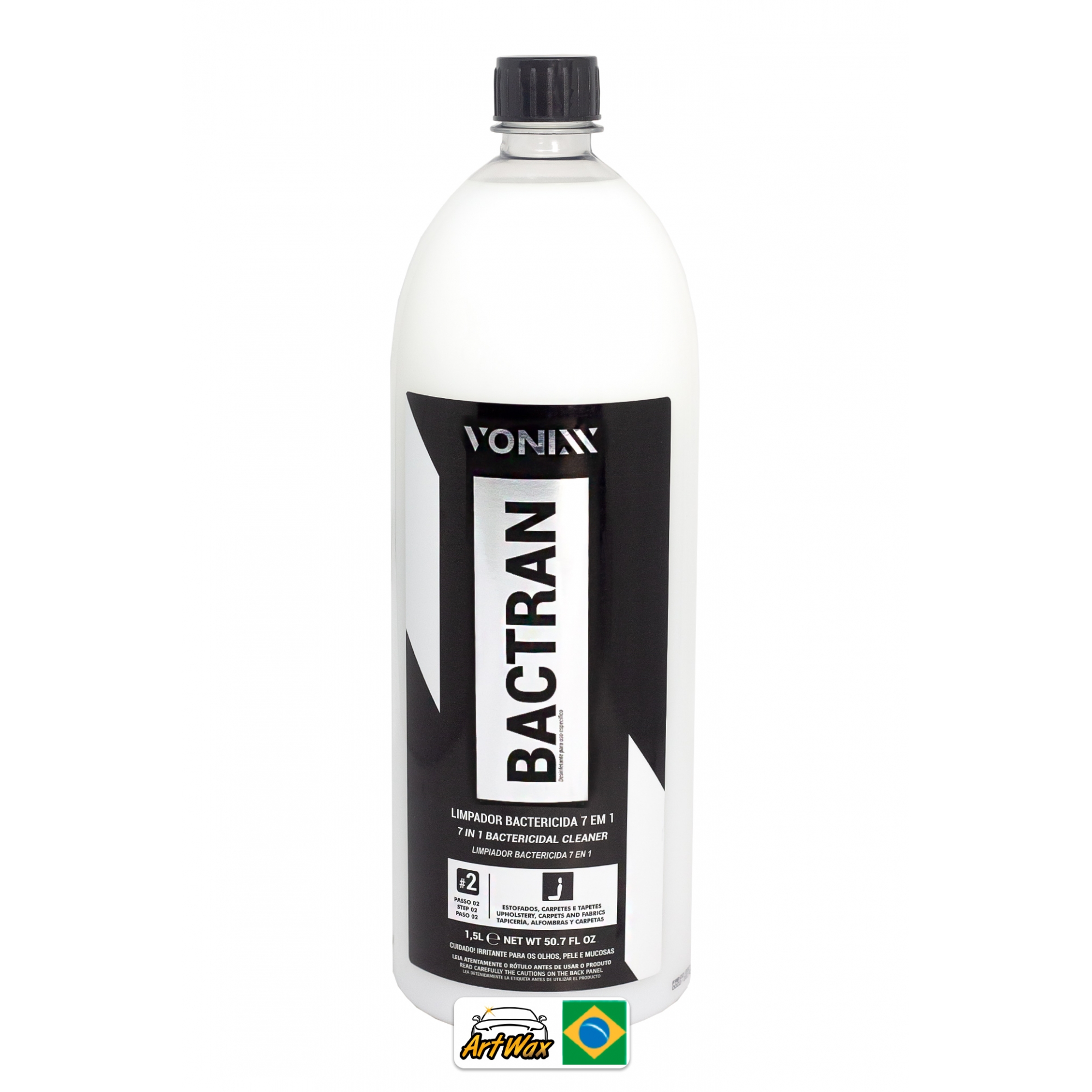 Bactran Concentrado Limpador Bactericida Estofados e Carpetes  1,5L VSC 2 Vonixx