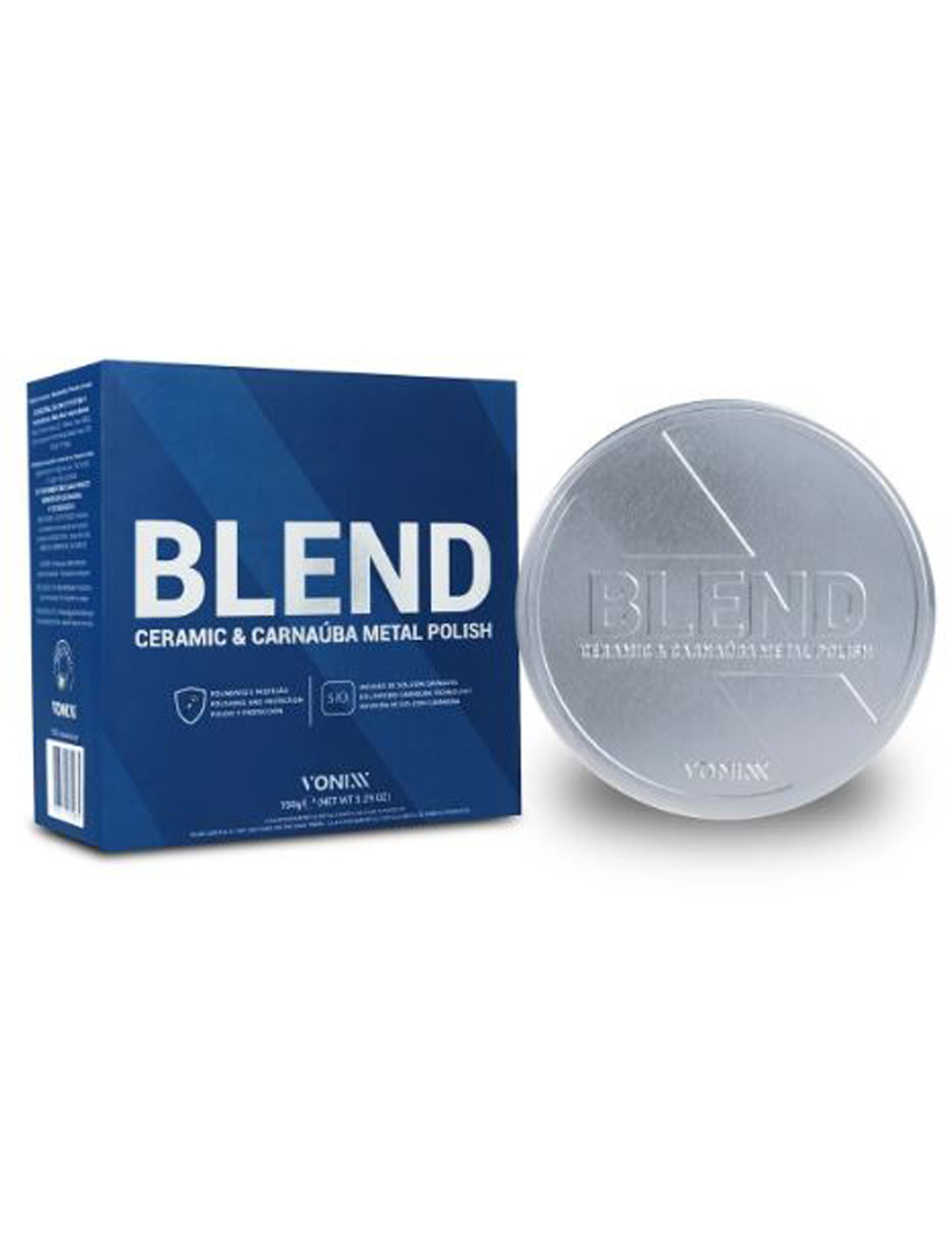 Vonixx Blend Metal Polish 150g - Polidor de Metais e Cromados Com Carnaúba e SiO2