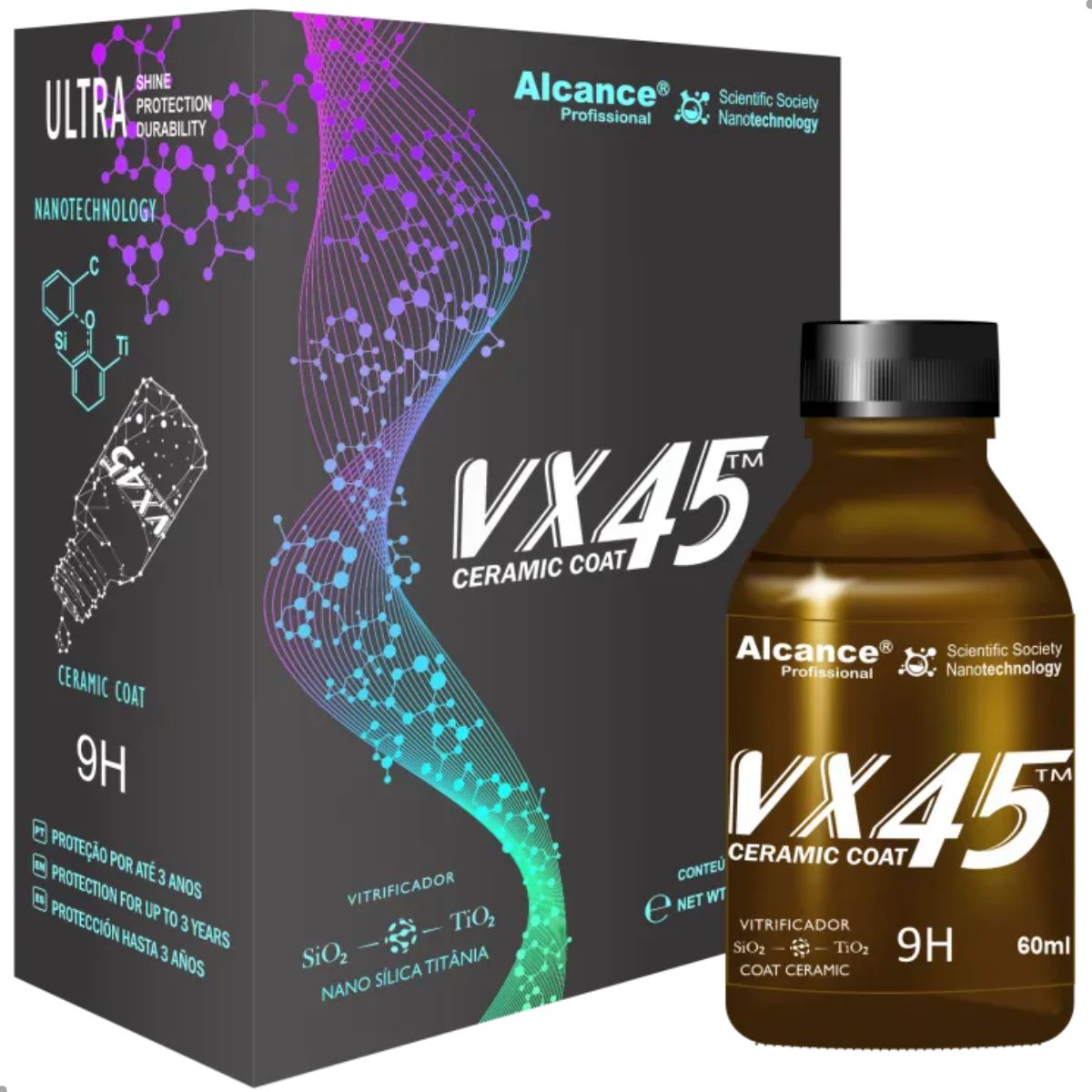 VX45 Vitrificador Cerâmico 9H Alta Performance 100ml Alcance