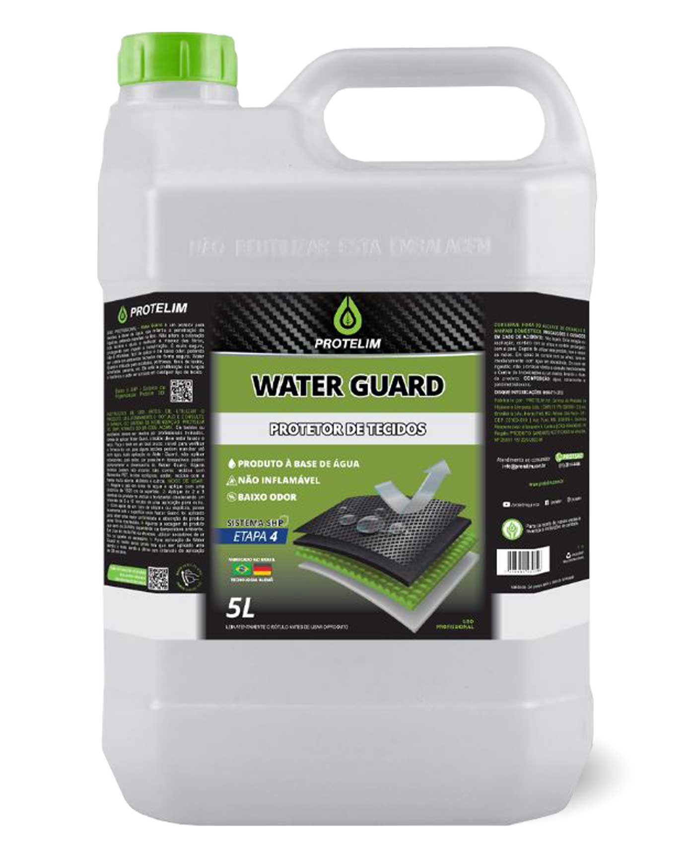 Water Guard Protetor de Tecidos à Base de Água Não Inflamável Protelim 5L